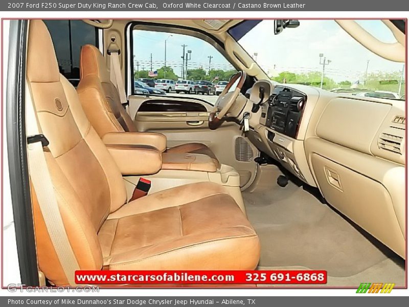 Oxford White Clearcoat / Castano Brown Leather 2007 Ford F250 Super Duty King Ranch Crew Cab