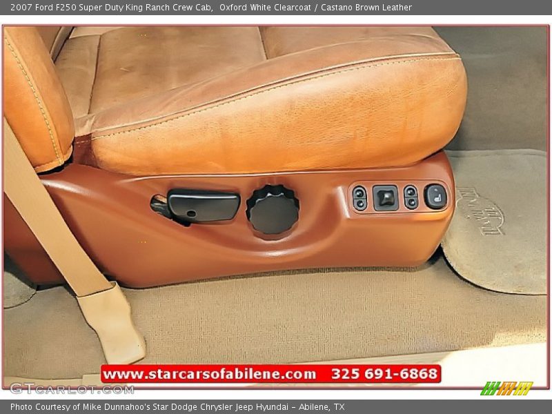 Oxford White Clearcoat / Castano Brown Leather 2007 Ford F250 Super Duty King Ranch Crew Cab