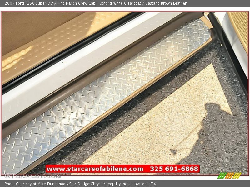 Oxford White Clearcoat / Castano Brown Leather 2007 Ford F250 Super Duty King Ranch Crew Cab