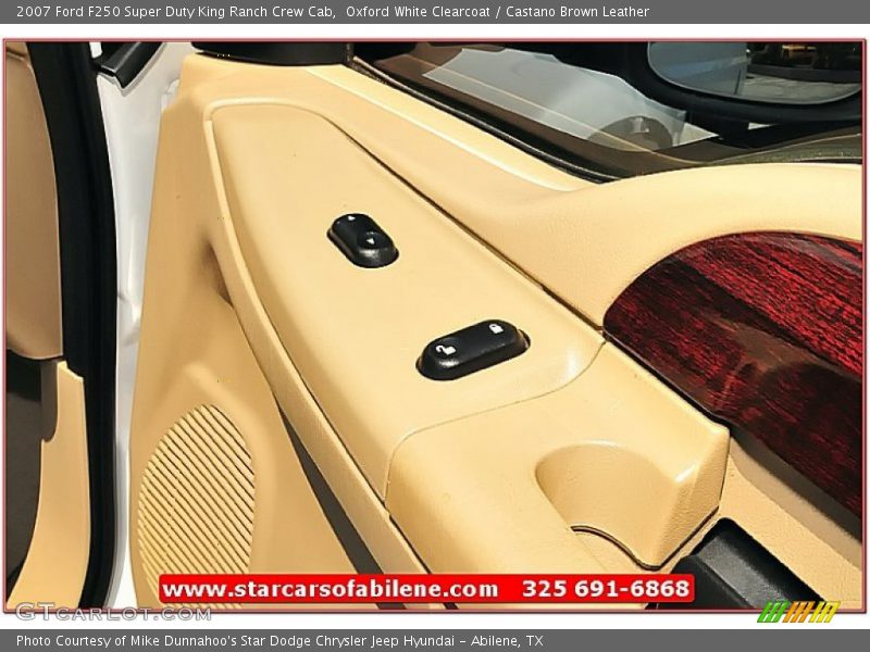 Oxford White Clearcoat / Castano Brown Leather 2007 Ford F250 Super Duty King Ranch Crew Cab
