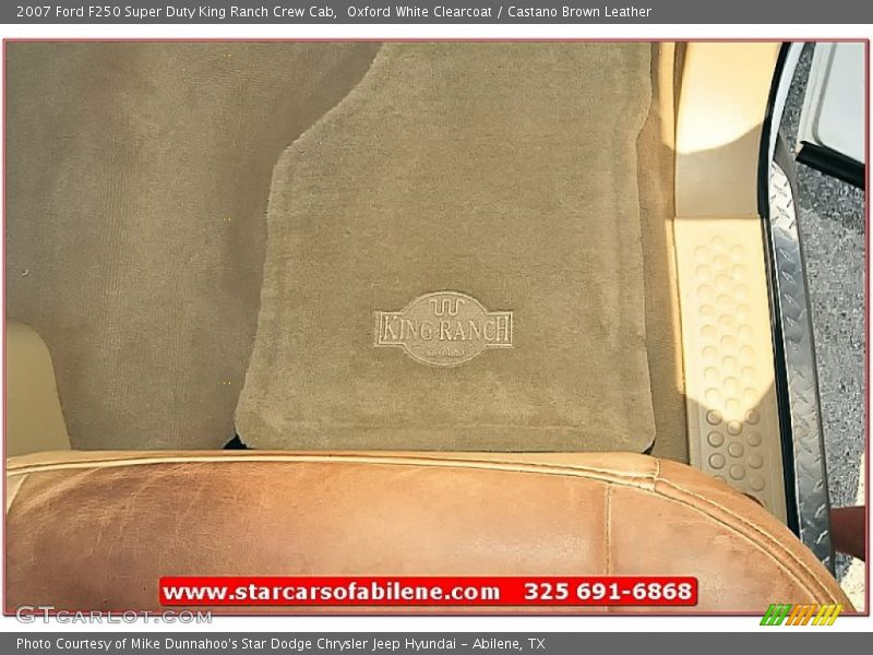 Oxford White Clearcoat / Castano Brown Leather 2007 Ford F250 Super Duty King Ranch Crew Cab