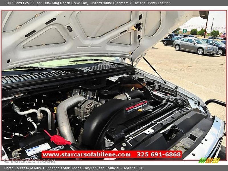 Oxford White Clearcoat / Castano Brown Leather 2007 Ford F250 Super Duty King Ranch Crew Cab