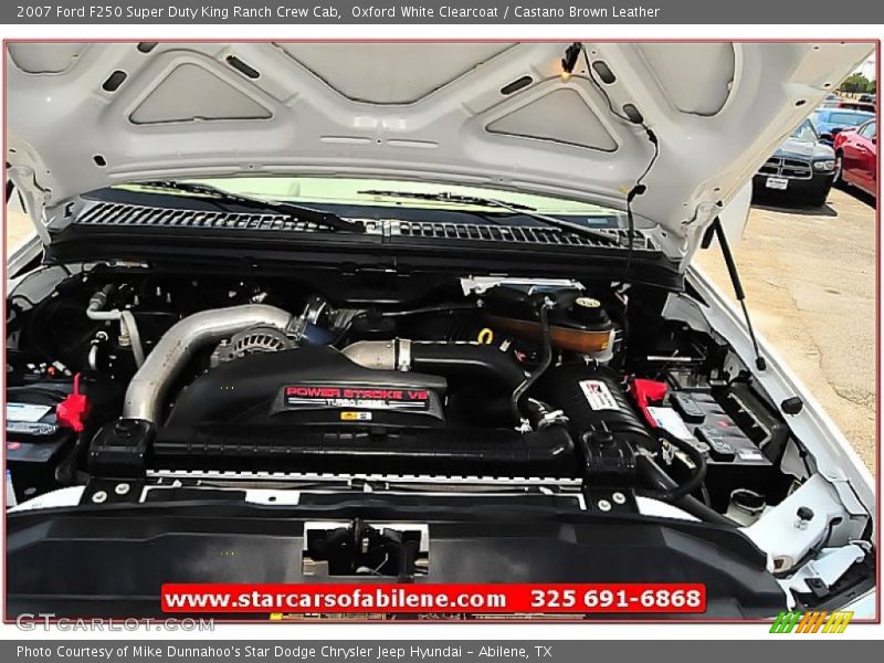 Oxford White Clearcoat / Castano Brown Leather 2007 Ford F250 Super Duty King Ranch Crew Cab