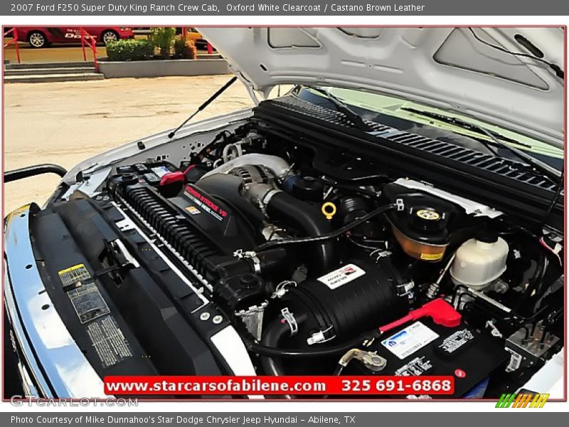 Oxford White Clearcoat / Castano Brown Leather 2007 Ford F250 Super Duty King Ranch Crew Cab