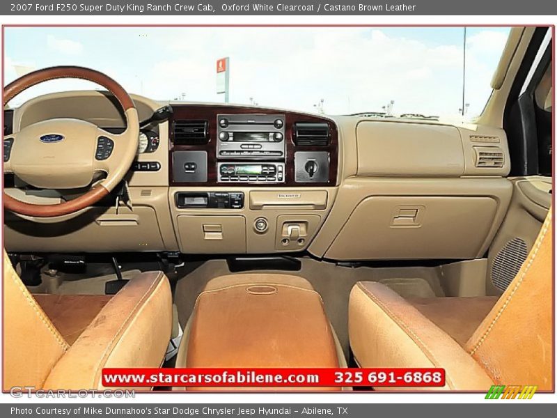 Oxford White Clearcoat / Castano Brown Leather 2007 Ford F250 Super Duty King Ranch Crew Cab