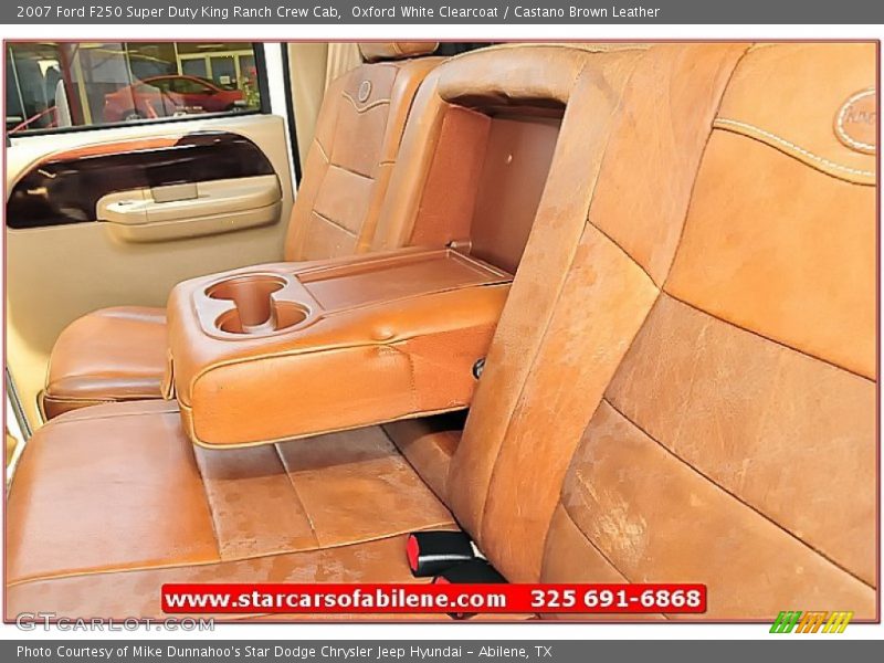 Oxford White Clearcoat / Castano Brown Leather 2007 Ford F250 Super Duty King Ranch Crew Cab