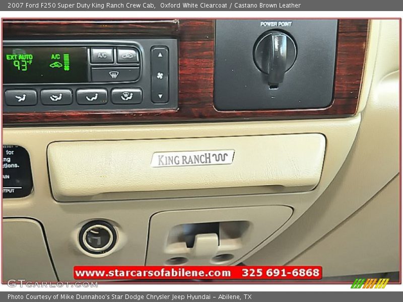 Oxford White Clearcoat / Castano Brown Leather 2007 Ford F250 Super Duty King Ranch Crew Cab