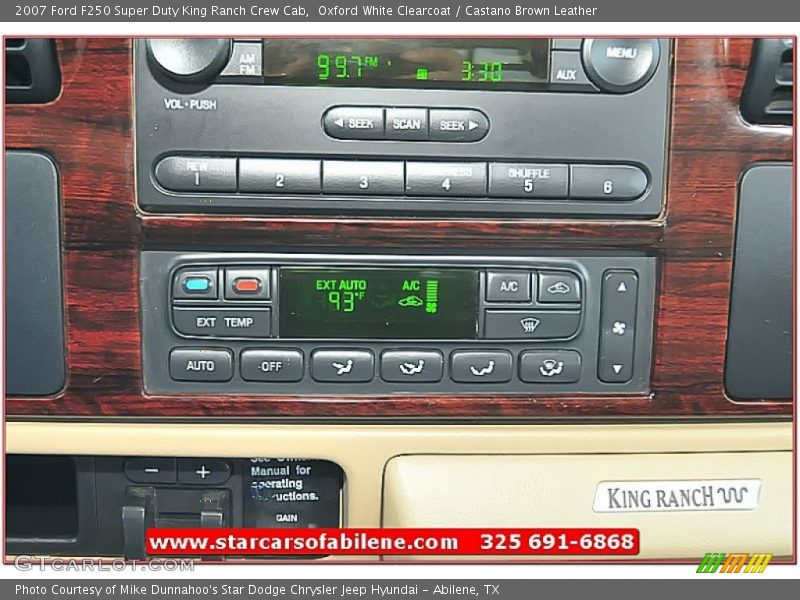Oxford White Clearcoat / Castano Brown Leather 2007 Ford F250 Super Duty King Ranch Crew Cab