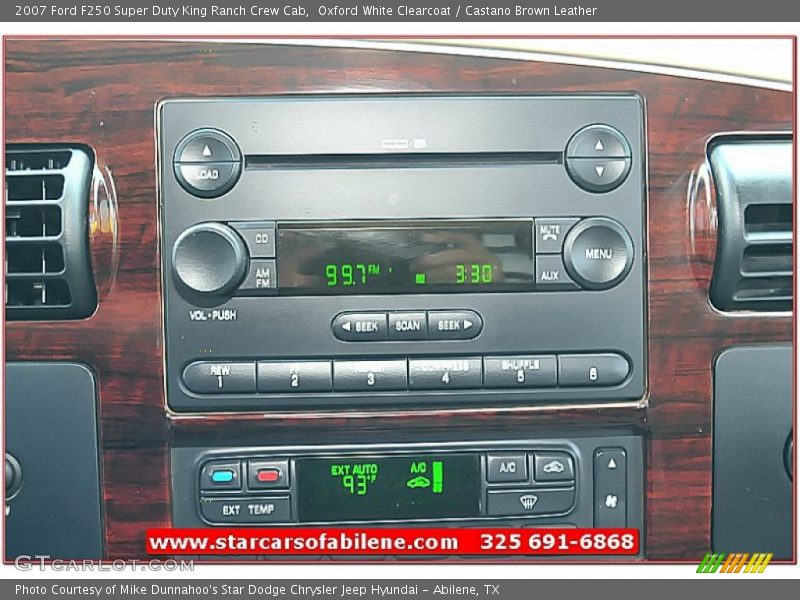 Oxford White Clearcoat / Castano Brown Leather 2007 Ford F250 Super Duty King Ranch Crew Cab