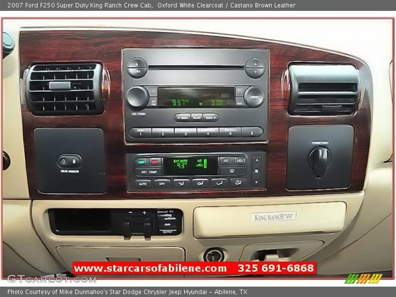 Oxford White Clearcoat / Castano Brown Leather 2007 Ford F250 Super Duty King Ranch Crew Cab
