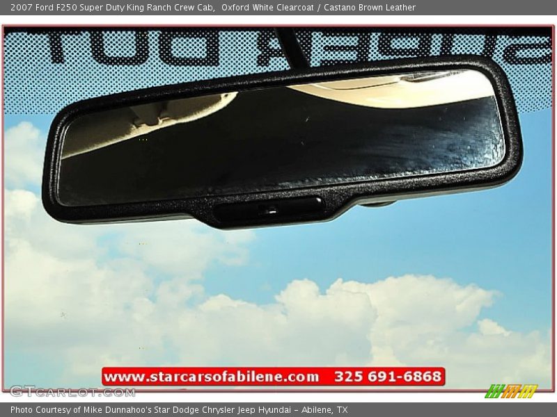 Oxford White Clearcoat / Castano Brown Leather 2007 Ford F250 Super Duty King Ranch Crew Cab