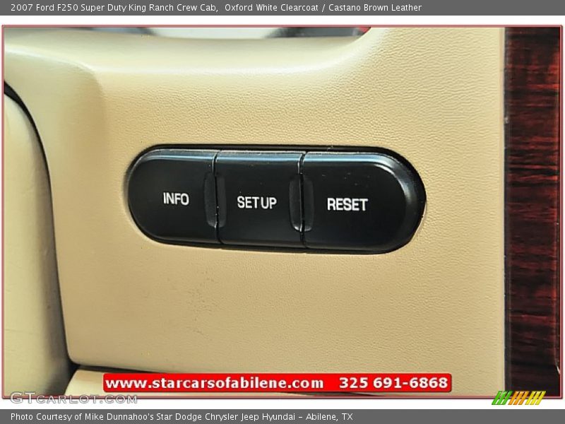 Oxford White Clearcoat / Castano Brown Leather 2007 Ford F250 Super Duty King Ranch Crew Cab