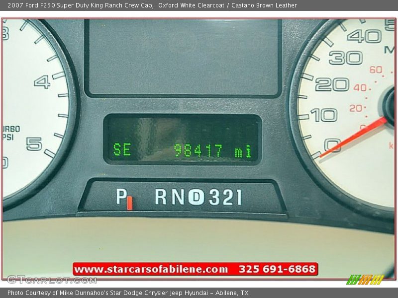 Oxford White Clearcoat / Castano Brown Leather 2007 Ford F250 Super Duty King Ranch Crew Cab