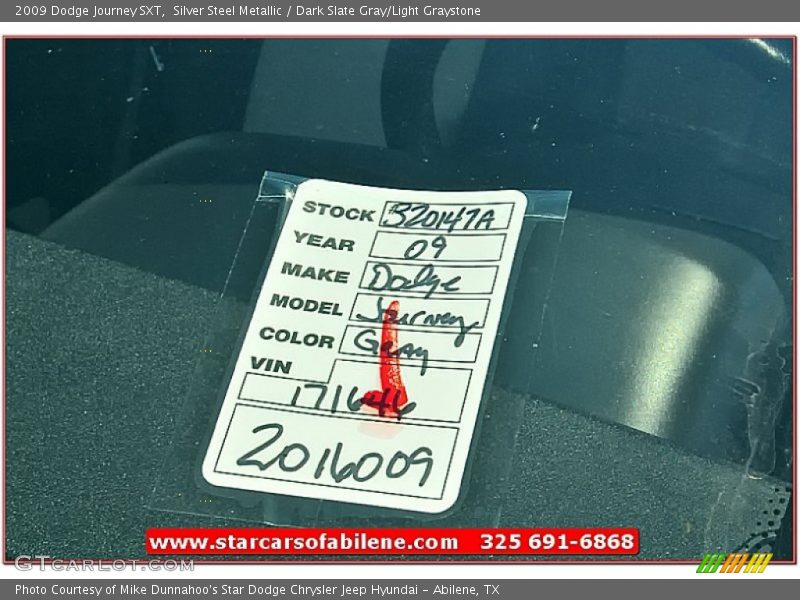 Silver Steel Metallic / Dark Slate Gray/Light Graystone 2009 Dodge Journey SXT