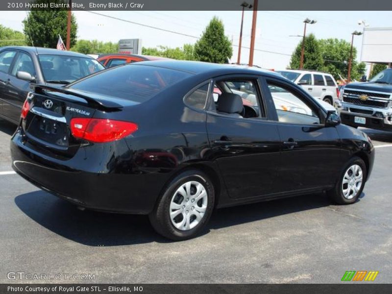 Ebony Black / Gray 2010 Hyundai Elantra Blue