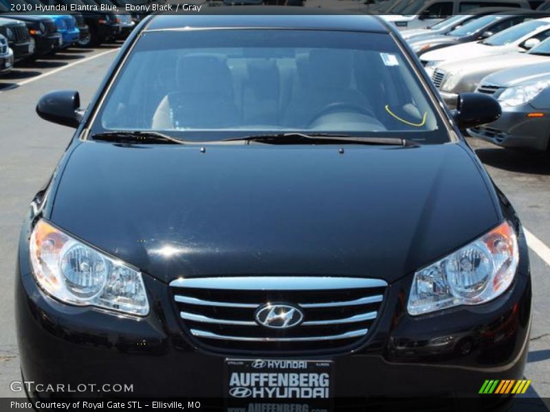 Ebony Black / Gray 2010 Hyundai Elantra Blue