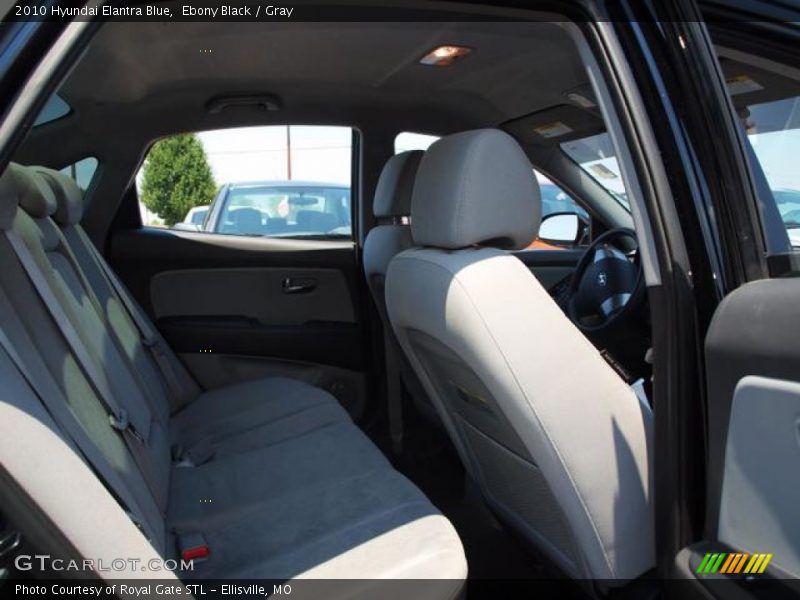 Ebony Black / Gray 2010 Hyundai Elantra Blue