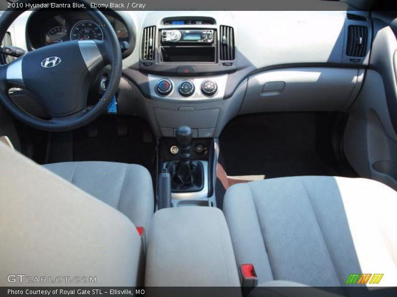 Ebony Black / Gray 2010 Hyundai Elantra Blue