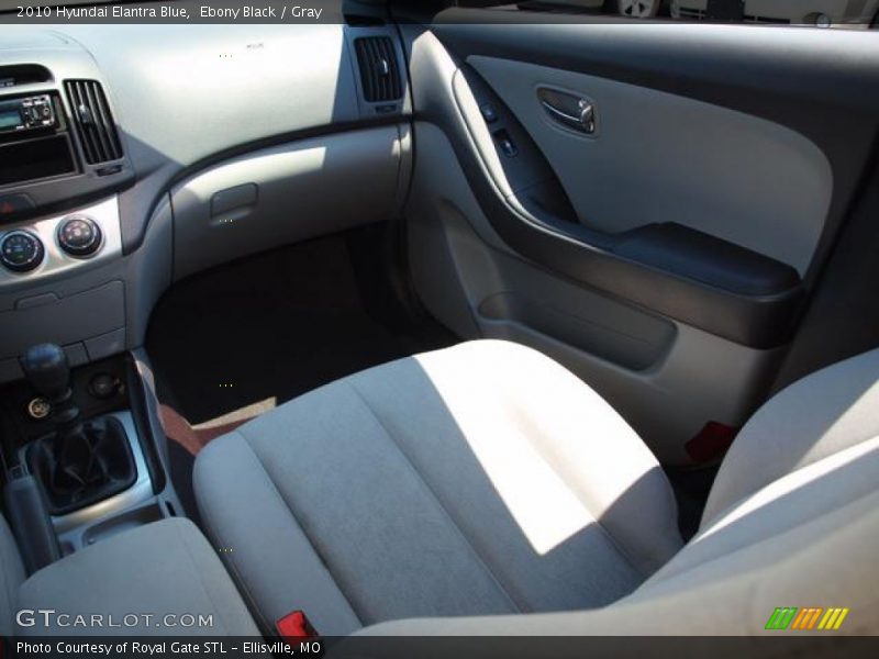 Ebony Black / Gray 2010 Hyundai Elantra Blue