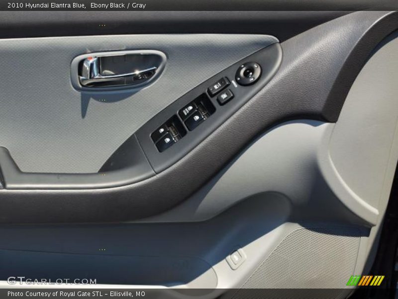 Ebony Black / Gray 2010 Hyundai Elantra Blue