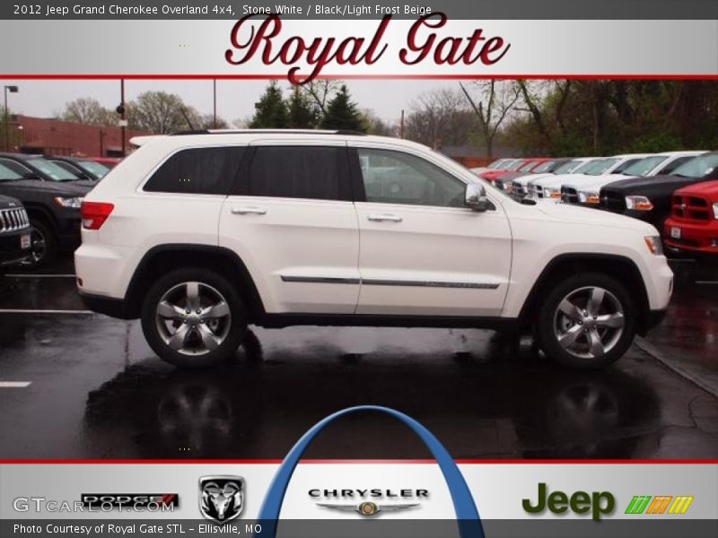 Stone White / Black/Light Frost Beige 2012 Jeep Grand Cherokee Overland 4x4