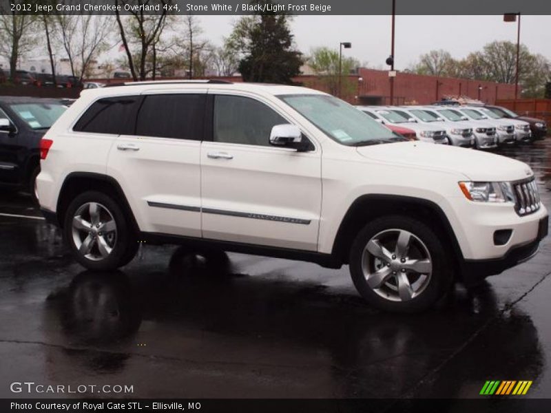 Stone White / Black/Light Frost Beige 2012 Jeep Grand Cherokee Overland 4x4