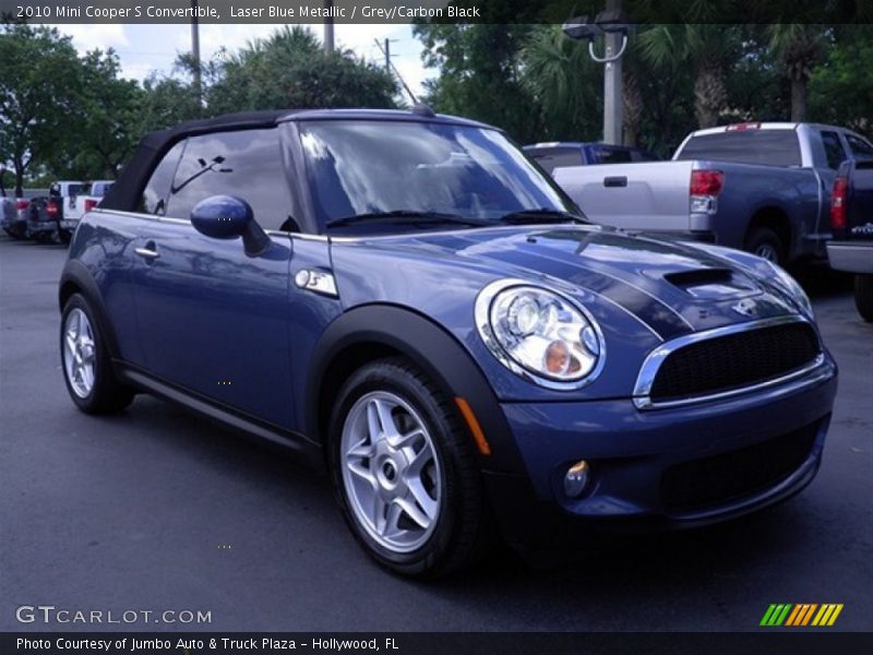 Laser Blue Metallic / Grey/Carbon Black 2010 Mini Cooper S Convertible