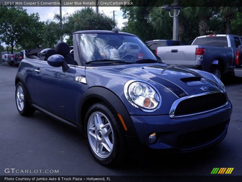 Laser Blue Metallic / Grey/Carbon Black 2010 Mini Cooper S Convertible