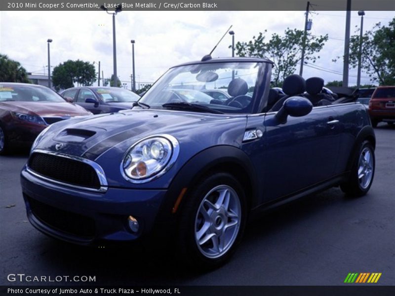 Laser Blue Metallic / Grey/Carbon Black 2010 Mini Cooper S Convertible
