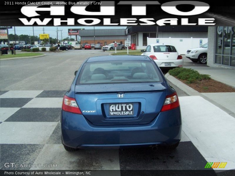 Atomic Blue Metallic / Gray 2011 Honda Civic LX Coupe
