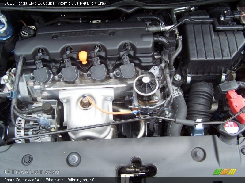 Atomic Blue Metallic / Gray 2011 Honda Civic LX Coupe