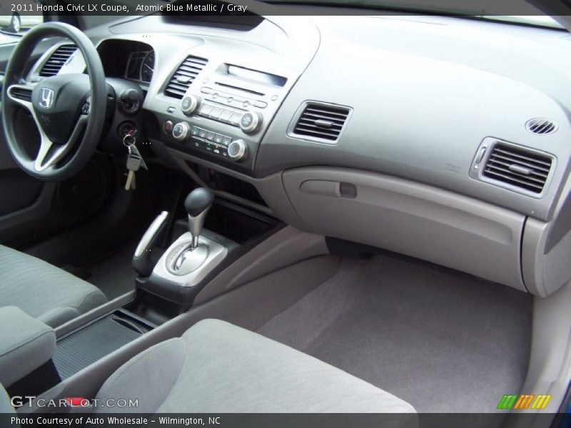 Atomic Blue Metallic / Gray 2011 Honda Civic LX Coupe