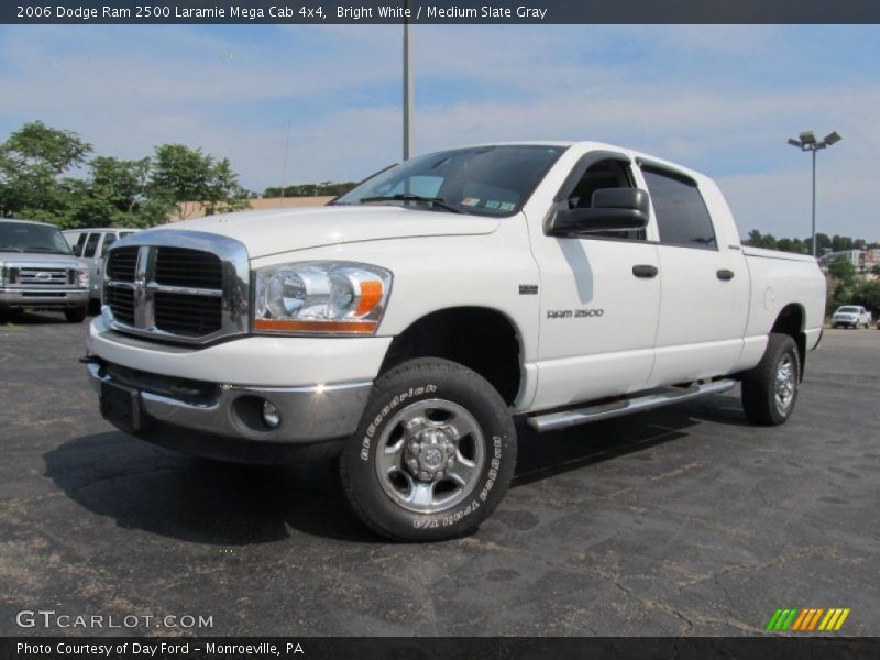 Bright White / Medium Slate Gray 2006 Dodge Ram 2500 Laramie Mega Cab 4x4