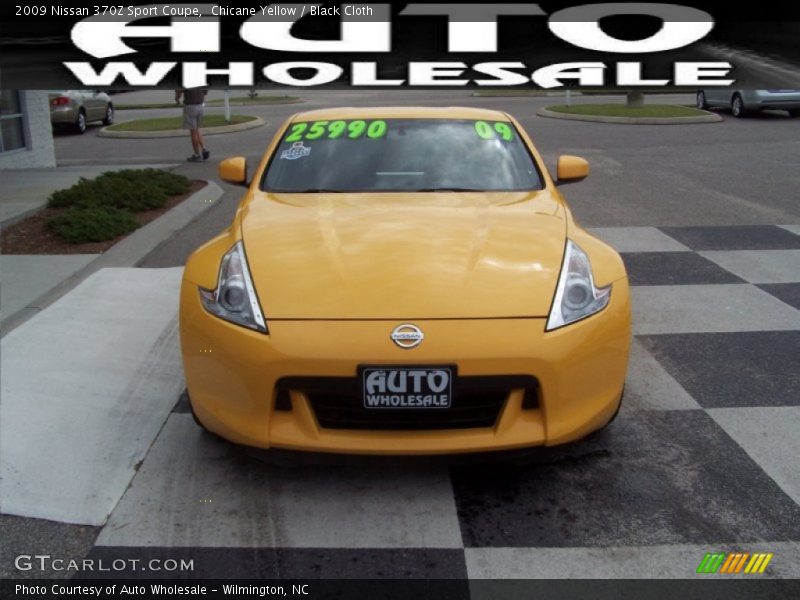 Chicane Yellow / Black Cloth 2009 Nissan 370Z Sport Coupe