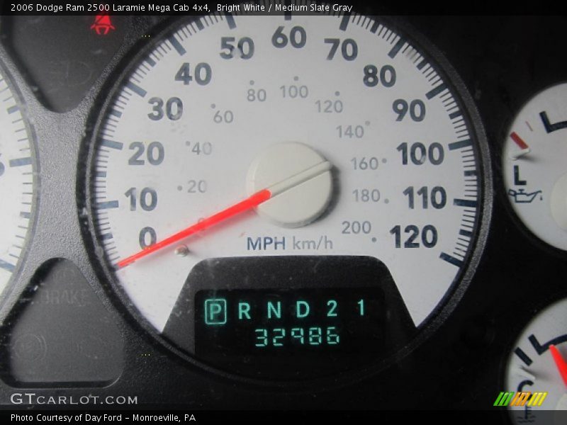 Bright White / Medium Slate Gray 2006 Dodge Ram 2500 Laramie Mega Cab 4x4