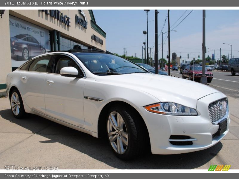 Polaris White / Ivory/Truffle 2011 Jaguar XJ XJL