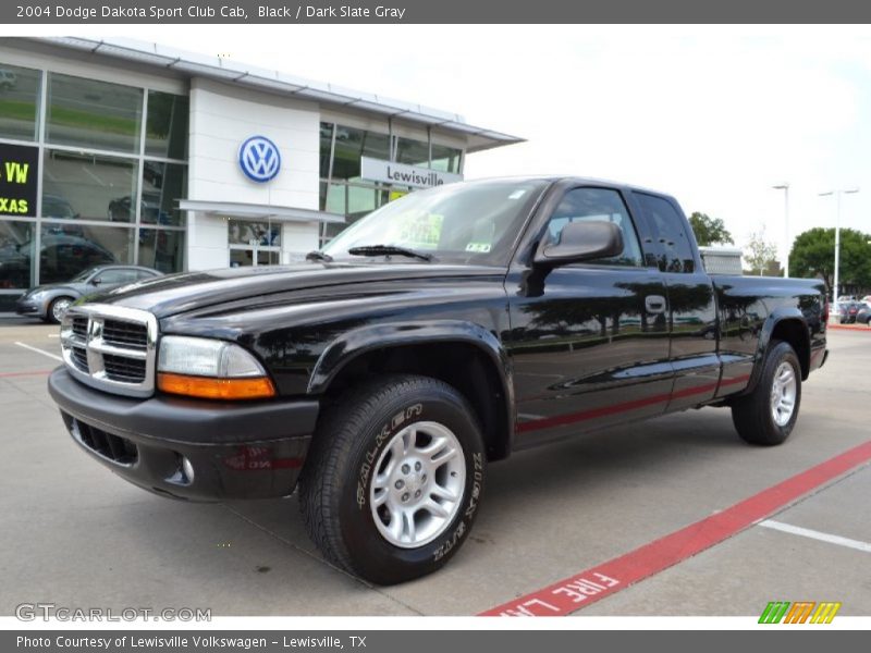 Black / Dark Slate Gray 2004 Dodge Dakota Sport Club Cab