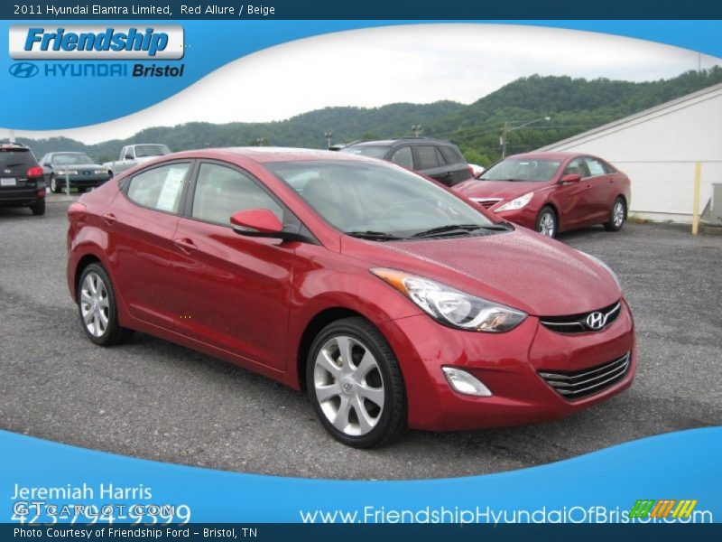 Red Allure / Beige 2011 Hyundai Elantra Limited