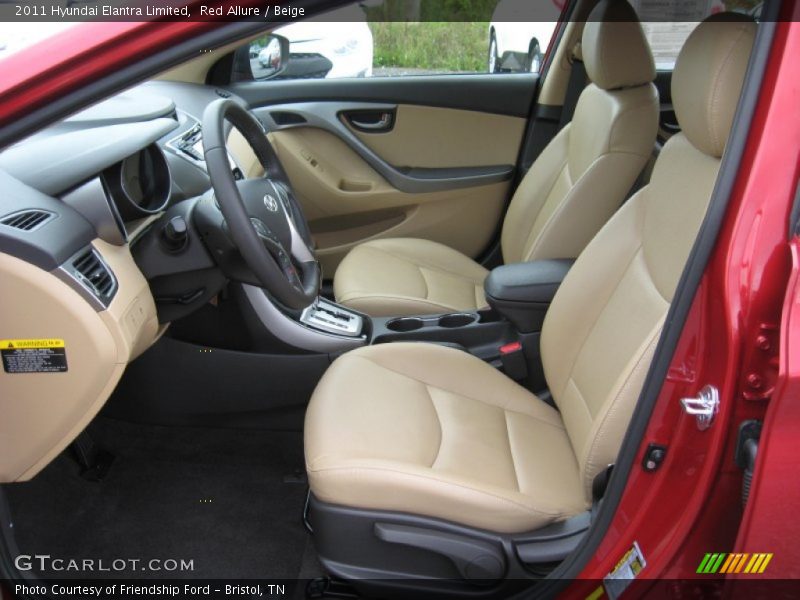 Red Allure / Beige 2011 Hyundai Elantra Limited