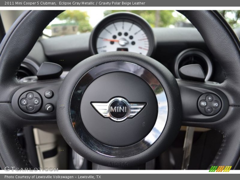 Eclipse Gray Metallic / Gravity Polar Beige Leather 2011 Mini Cooper S Clubman