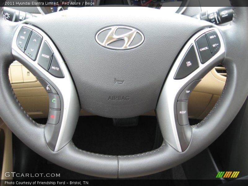 Red Allure / Beige 2011 Hyundai Elantra Limited