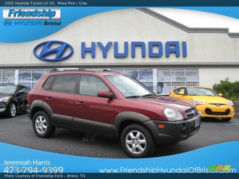 Mesa Red / Gray 2005 Hyundai Tucson LX V6