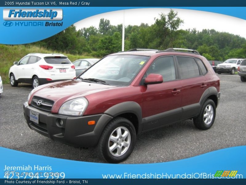 Mesa Red / Gray 2005 Hyundai Tucson LX V6