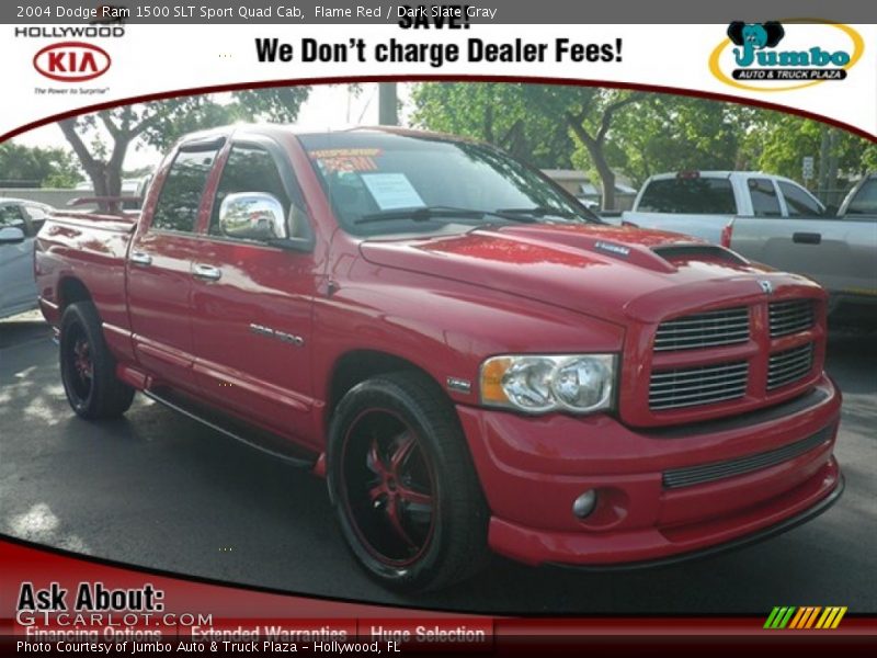 Flame Red / Dark Slate Gray 2004 Dodge Ram 1500 SLT Sport Quad Cab