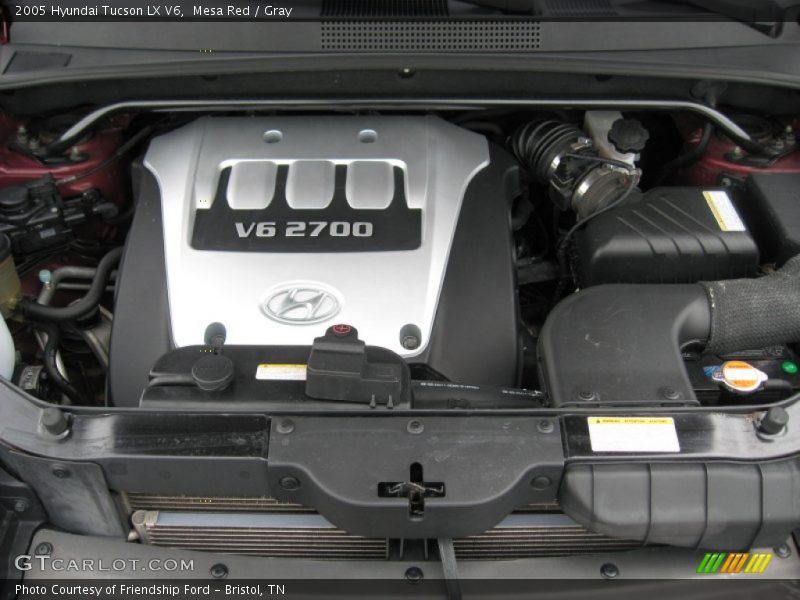 Mesa Red / Gray 2005 Hyundai Tucson LX V6