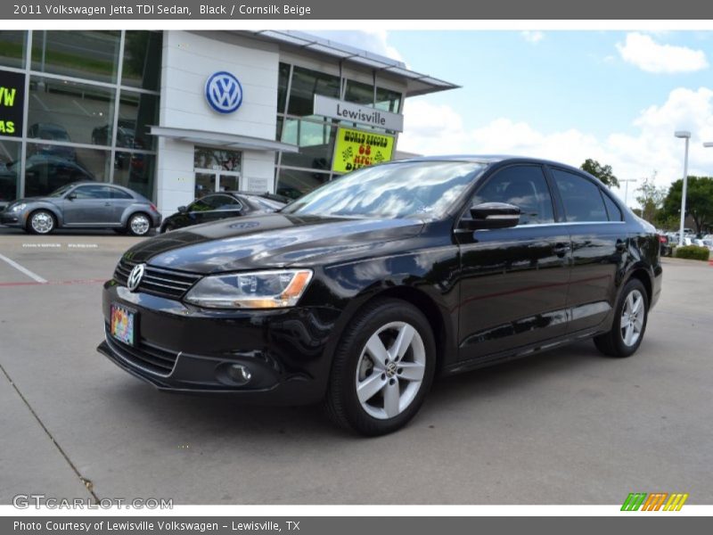 Black / Cornsilk Beige 2011 Volkswagen Jetta TDI Sedan