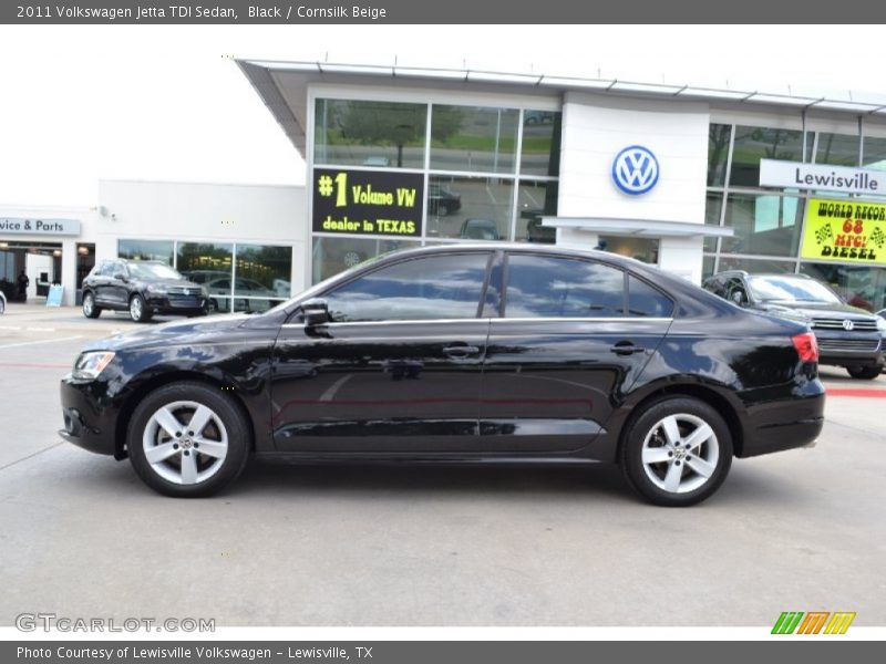 Black / Cornsilk Beige 2011 Volkswagen Jetta TDI Sedan