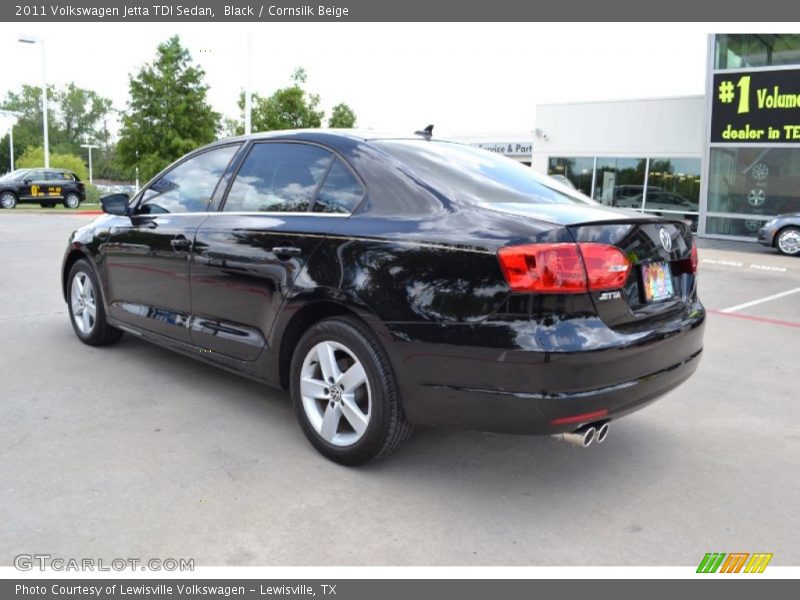 Black / Cornsilk Beige 2011 Volkswagen Jetta TDI Sedan