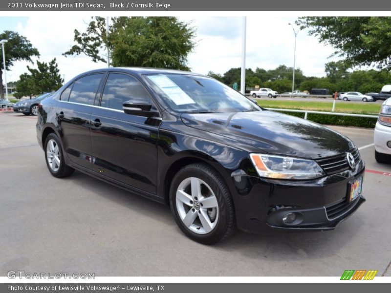 Black / Cornsilk Beige 2011 Volkswagen Jetta TDI Sedan