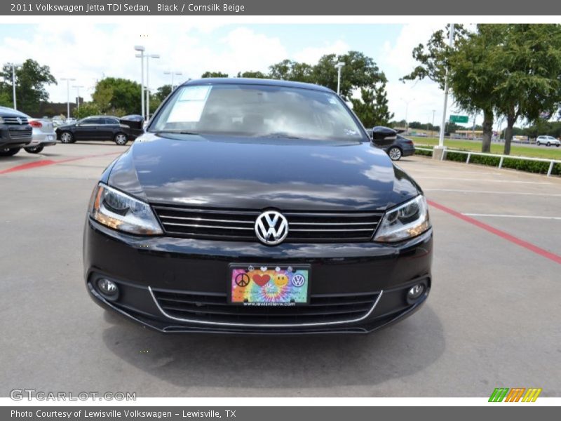 Black / Cornsilk Beige 2011 Volkswagen Jetta TDI Sedan